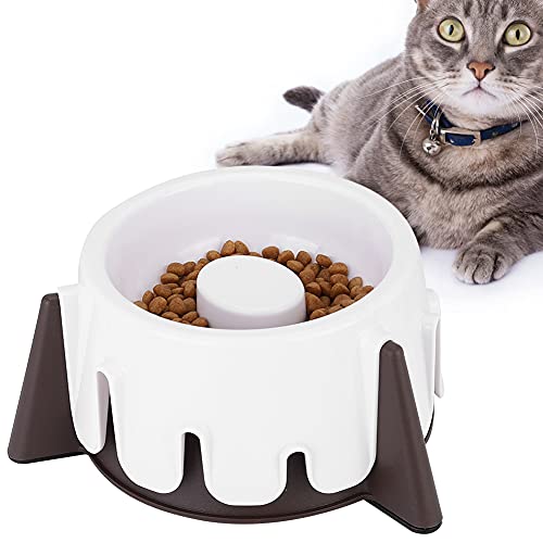 Haustier Slow Food Feeder Bowl Kuchenform nass und trocken Fünf Höhenmodus Einstellung Schutz Wirbelsäulenkatze Hunde von NUMNBE