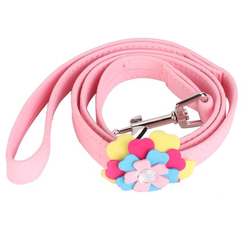 Haustierseile Welpe Hunde Leine Blume Ziehen Kabel Stylish einzigartige Kragenkontrolle Outdoor Sicherheit Schöner Farb Hund Hunde Welpe [Spaziergänge] (Rosa) von NUMNBE