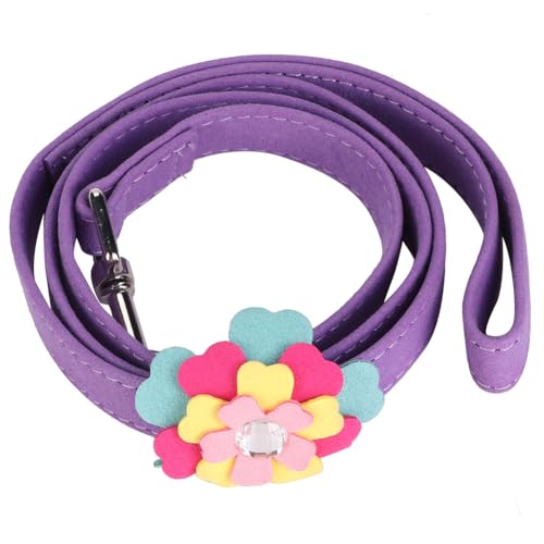 Haustierseile Welpe Hunde Leine Blume Ziehen Kabel Stylish einzigartige Kragenkontrolle Outdoor Sicherheit Schöner Farb Hund Hunde Welpe [Spaziergänge] (Violett) von NUMNBE