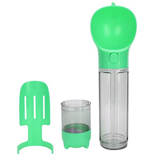 Hundwasserflasche 500 ml Trinkbecher Feeder Schaufel Müllsack für Haustiere Vorräte (Green) von NUMNBE