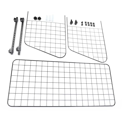 NUMNBE Basics Verstellbare Hunde-Autobarriere, Hunde-Autobarriere, verstellbares Haustier-Trenngitter, Robustes Hundegitter aus Drahtgeflecht, universell für SUVs, Fahrzeuge, LKWs von NUMNBE