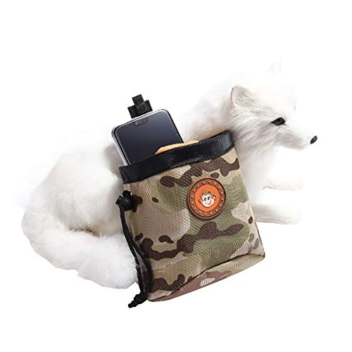 NUMNBE Haustierhund Welpe Beutel Walking Food Snack Bag Leichte multifunktionale Aufbewahrung Halten Sie Taschen Ideales Gehen im Freien gelbe Camo (Yellow Camouflage) von NUMNBE