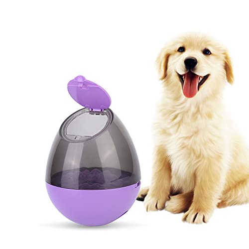 NUMNBE Haustierhund Welpe Fütterungsschüssel Feeder Leckage Food rotierender Ball Interaktiver Spielzeug sicheres Intelligenz Training (Purplish) von NUMNBE