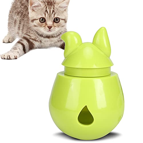 NUMNBE Pet Tumbler Slow Feeder Safe Toys Food Puzzle für Katzenhund Kleines Leckagen [Interaktives Fütterungsspielzeug für Haustiere] (Grün) von NUMNBE