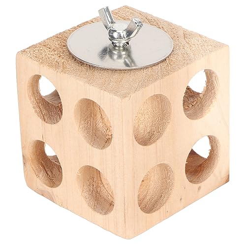 NUMNBE Vogelblock Spielzeugpapagei Holz kaut Lovebirds Cockatiels Grusse (6cm) von NUMNBE