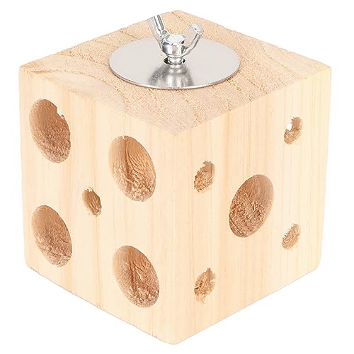 NUMNBE Vogelblock Spielzeugpapagei Holz kaut Lovebirds Cockatiels Grusse (7cm) von NUMNBE