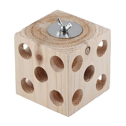 NUMNBE Vogelblock Spielzeugpapagei Holz kaut Lovebirds Cockatiels Grusse (8cm) von NUMNBE