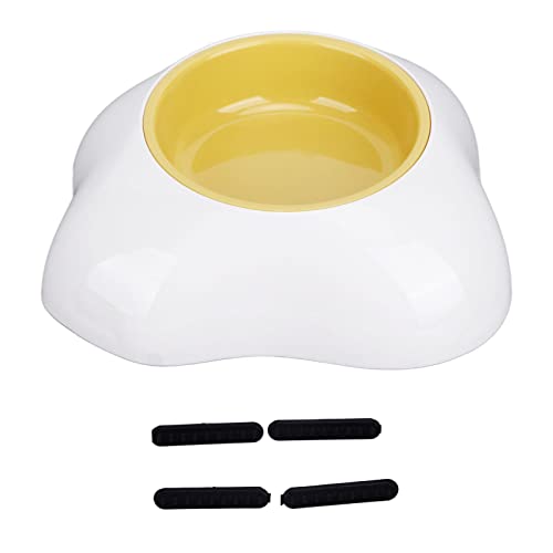 Pet Bowl verhindern Verschüttung PP Cat Bowl - Trinkwasser Fütterungshundschüssel in Ei gelb für Katzen und Hunde (Single Bowl) von NUMNBE