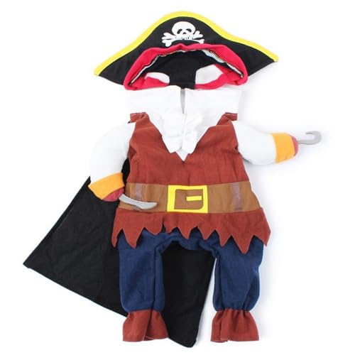 Polyester süßes Haustier Halloween Kostüm Pirate Katze Hunde Lustiges Kleidungsstück (S) von NUMNBE