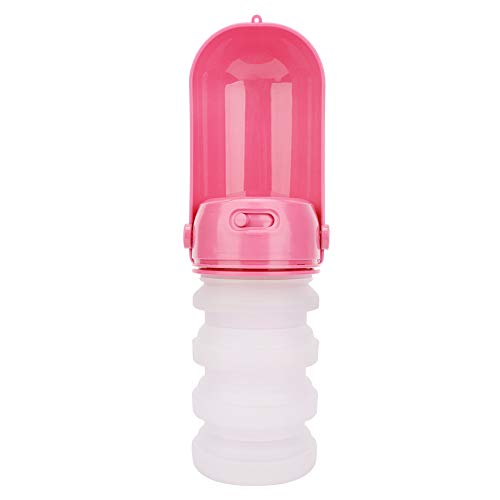 Silikon -Haustier Outdoor Klappwasserflasche für Hunde Katzen, leichtes tragbares Kessel [Outdoor -Reise] Rosa (-2110190027811) von NUMNBE