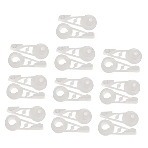 NUOBESTY 20St Pflanzenbieger Pflanzenband Clips für Tomatenpflanzen Clips verstellbar pflanzenstützclip pflanzenstütze Clips Biegeklammern für Pflanzen Blumenbändiger-Trainer Plastik Weiß von NUOBESTY