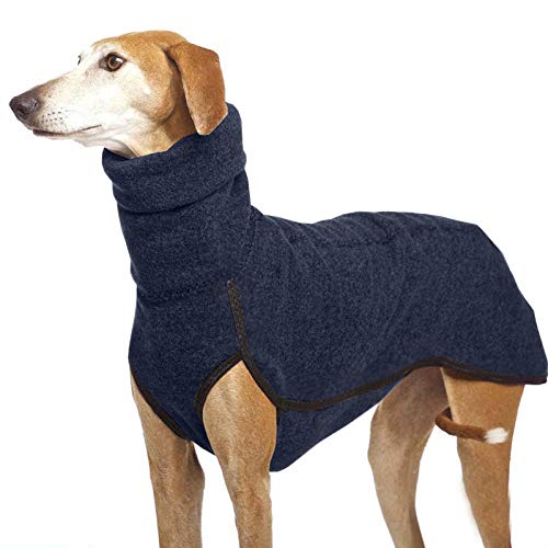 Dog's Fleeve Coat Jacket Winter Warm halten Vierbeinige Haustierkleidung mit Langer Kapuze für kleine mittelgroße Hunde-Blau_4XL von NUOYIYI