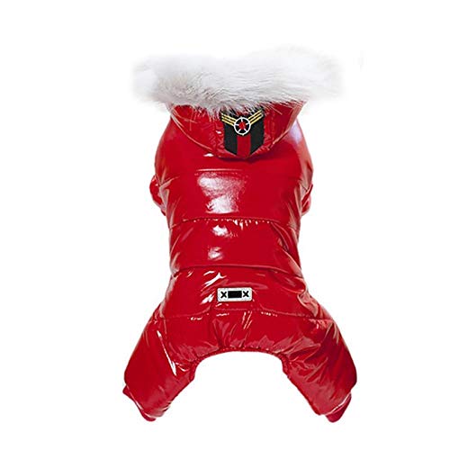 Haustier Hund Kleidung Vier Beine Baumwolle Kleidung Für Hunde Dicke Winter Hund Kleidung Für Kleine Chihuahua Haustier Produkt-rot_XL von NUOYIYI