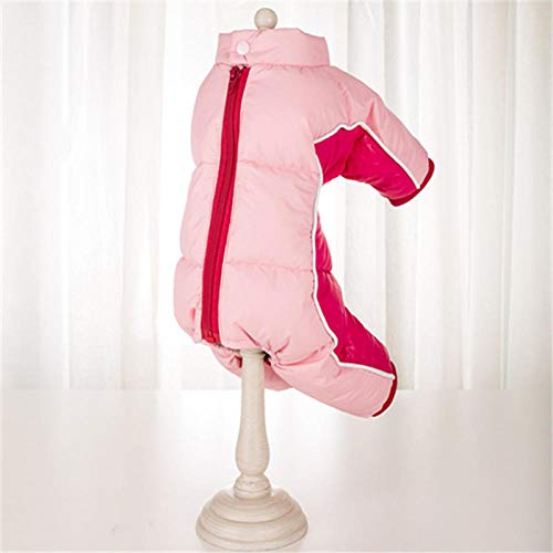 NUOYIYI Winter wasserdichte Hundekleidung Reflektierende warme Hundemantel Jacke Vierbeiner Kleidung-Rosa_20 von NUOYIYI