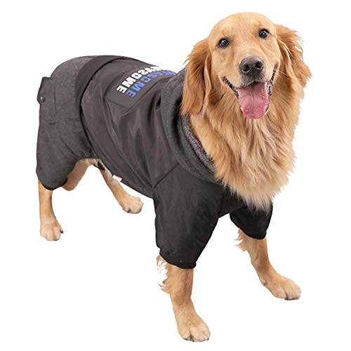 Warme Haustierhundekleidung Haustier Wasserdichter vierbeiniger Baumwollmantel für Hundetier Herbst Winterkleidung für Chihuahua Mops Hunde Outfits-B_5XL von NUOYIYI