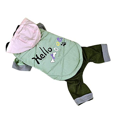 Winter Haustier Kleidung Welpe Katze Kleidung Hoodies Mantel Warmer vierbeiniger Overall Herbst Frühling Hund Kleidung XL von NUOYIYI