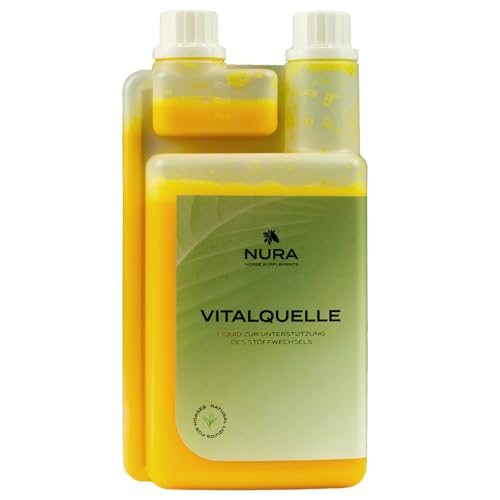 NURA HORSE SUPPLEMENTS Vitalquelle - Stoffwechsel Liquid für Pferde - Ergänzungsfuttermittel zur Unterstützung von Leber, Niere & Entgiftung - mit Mariendistel & Artischocke - 1L - Made in Germany NURA HORSE SUPPLEMENTS Vitalquelle - Stoffwechsel Liquid für Pferde - Ergänzungsfuttermittel zur Unterstützung von Leber, Niere & Entgiftung - mit Mariendistel & Artischocke - 1L - Made in Germany von NURA HORSE SUPPLEMENTS