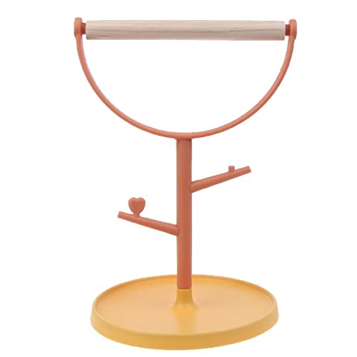 Papageien-Playstand Vogeltrainingsständer mit Kotschale, Nymphensittich, Spielplatz, Sitzstange mit runder Kotschale, Vogelständer für Papageien, Holz, Vogelständer, Plattform für Tisch, Vogelständer, von NURCIX