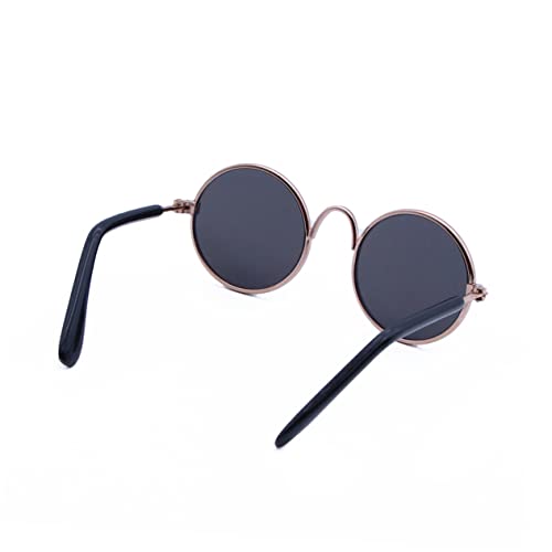 2 STK Vintage-Brille Hund Coole Sonnenbrille Hund Mit Sonnenbrille Modebrillen Trendige Sonnenbrille Kätzchen-Sonnenbrille Haustier-Cosplay-Brille Katze Markise Kleidung von NUSITOU