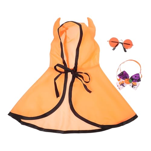 NUSITOU 1 Satz Halloween-umhang Für Katze Haustier Katzenhalsband Hund Katze Kopfschmuck Haustier-Halloween-versorgung Halloween-hundezubehör Halloween-haustierverzierung Polyester von NUSITOU