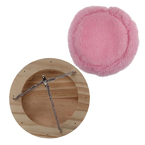 NUSITOU 1 Set Holz Hamster Hängende Bett Haustier Rundes Hängematte Warmes Nest Mit Kissen von NUSITOU