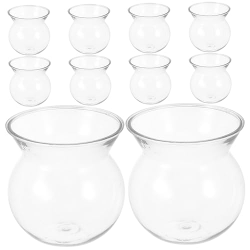 NUSITOU 10st Mini-vase Aus Kunststoff Tischvase Esstisch Blumenvase Knospe Blumenvase Gesteckvase Für Getrocknete Blumen Blumenvase Aus Kunststoff Heimdekoration Das Haustier Transparent von NUSITOU