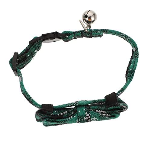 NUSITOU 1Stk Halsband Katzenhalsketten Hund Weihnachtsfliege ziehschleifenband weihnachtsmotiv weihnachtsdeko Fliegen Gefälligkeiten für Weihnachtsfeiern Baumwolle Polyester Green von NUSITOU