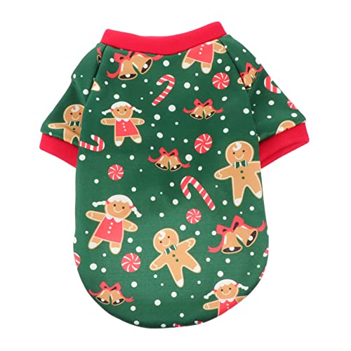 NUSITOU 1stk Weihnachtskleidung Für Hunde Weihnachtshundeoutfit Hunde Urlaub Pyjama Halloween-haustierkostüme Weihnachtshundekostüm Weihnachtsmann-Anzug Welpen-Shirts Polyester-vlies Green von NUSITOU