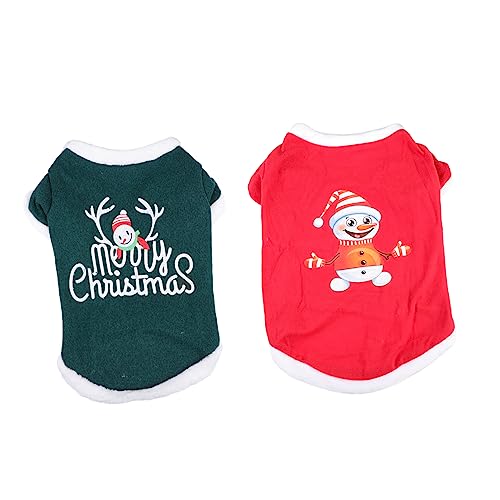 NUSITOU 2St Haustier-Pullover Haustierbekleidung Welpen-Outfits Urlaub Haustier Tuch Welpenkostü hundepullover hundepulli Haustier-Festival-Kostü Weihnachtskostü für Haustiere Vlies von NUSITOU