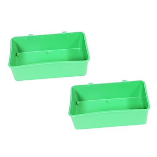 NUSITOU 2St Vogel Badewanne Bird Bath Outdoor vogeltränke vogelbad für balkongeländer Badezubehör für Papageien Schüssel-Vogelbäder Heimtierbedarf papagei badezubehör Plastik Green von NUSITOU