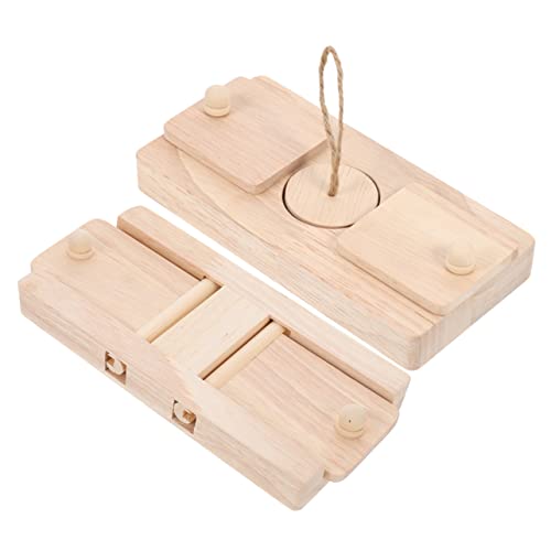 NUSITOU 2st Hamster Spielzeug Zur Nahrungssuche Hamster-Puzzle-Spielzeug Hamster-leckereien Haustierzubehör Chinchilla-kauspielzeug Kauspielzeug Für Meerschweinchen Hasen Leckereien Holz von NUSITOU