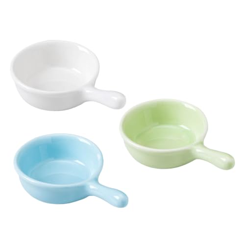 NUSITOU 3er Set Futterbowl Für Kleine Haustiere Kreative Futterbehälter Für Meerschweinchen Und Hamster Mit Griff Zufällige Farben Ideal Für Die Fütterung Von Kleintieren von NUSITOU