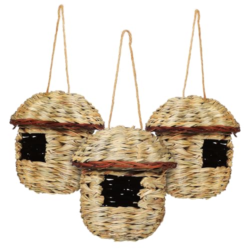 NUSITOU 3 Stücke Vogel Nest Stroh Vogel Hummingbird Nesting für Outdoor Indoor von NUSITOU