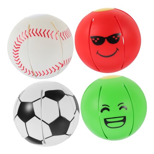 NUSITOU 4 Stück Spielzeugball Drücken Hunde Apportierball Bälle Für Hunde Fliegendes Untertassenball-hundespielzeug Beißspielzeug Für Hunde Kauspielzeug Für Hunde Ball Für Hunde Plastik von NUSITOU