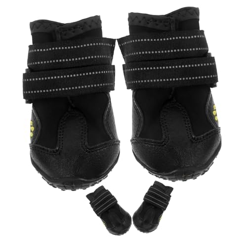 NUSITOU 4er Set wasserdichte Winter Hundeschuhe Für Hunde rutschfeste Schneestiefel Größe 3 Perfekter Pfotenschutz Für Kalte Tage Und Schnee von NUSITOU