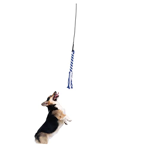 NUSITOU Spielzeuge Dogman-Spielzeug Robuste Hundeleine Spielzeug Draußen Hundeseil Hundeklicker-Seil Hundespielzeug Teleskopstange Großer Haustier-Duschtasche Kauspielzeug von NUSITOU