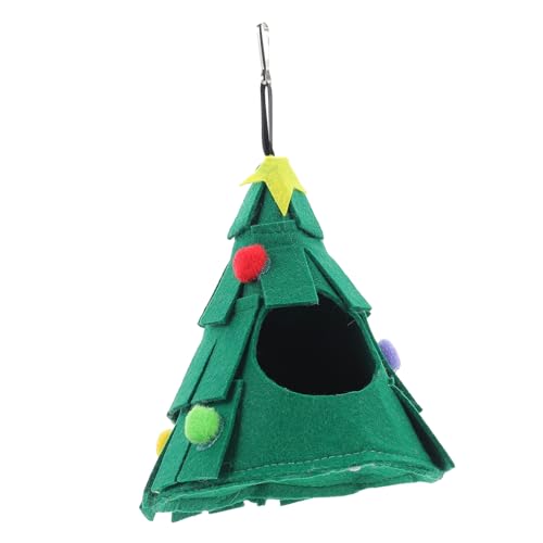 NUSITOU Kuschelhöhle Für Kleine Haustiere Weihnachtsbaum Design Atmungsaktives Material Warmes Nest Für Hamster Igel Und Squirrel üßes Haustierzubehör von NUSITOU