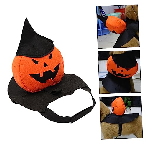 NUSITOU Haustier Hund Halloween Kürbis Haustier Kostüm Hundeweste Urlaub Kostüm Zubehör Hund Cosplay Outfit Hund Halloween Kleidung Haustier Krawatte Halloween Hund Kürbis Kleidung von NUSITOU