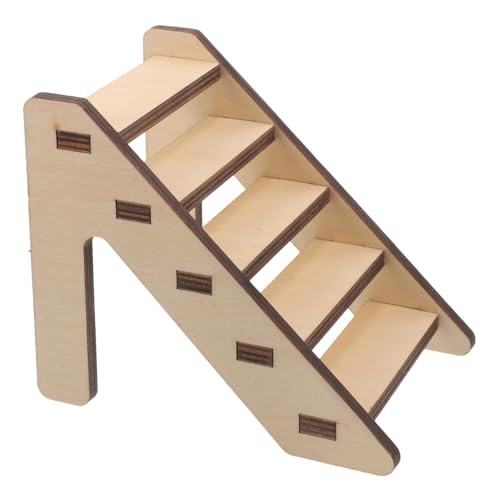 NUSITOU Holztreppe Für Hamster Kletterspielzeug Aus Für Meerschweinchen Ideale Rat Ladder Toy Mittlere Größe Fördert Die Aktivität Und Den Spielspaß von NUSITOU