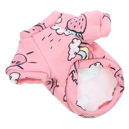 NUSITOU Hundekleidung Warmer Hundepyjama Kätzchen-Kleidung Katze-Halloween-kostüm Haustier Jacken Kleiner Hunderock Hundebekleidung Hunde-Hoodie Hunde-Outfits Hundejacken Polyester Rosa von NUSITOU