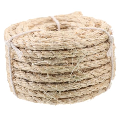 NUSITOU Hochwertiges Sisal Katzenkratzseil Robuste Natürliche Jute Schnur 6mm x 15m Ideal Als Ersatz Für Kratzmöbel Und Katzenbäume Langlebiges Katzenzubehör Für Den Täglichen von NUSITOU