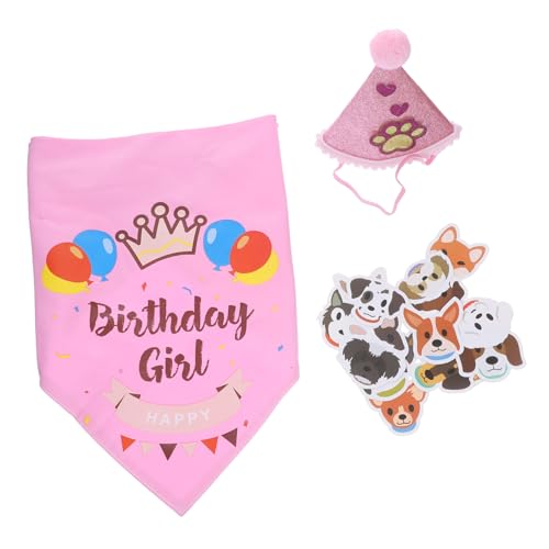 NUSITOU Kreatives Halsband Mit ütze Für Hunde Speichelhalsband Für Haustiere Ideales Zubehör Für Hundegeburtstag Partyhüte Und Cupcake Topper Perfektes Hundegeschenk Für Jeden Anlass von NUSITOU