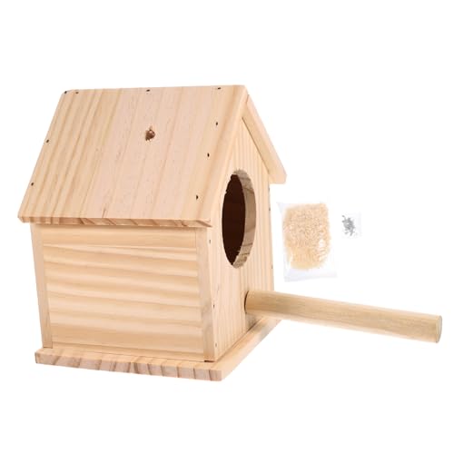 NUSITOU Kreatives Vogelhaus Für Kleine Vögel Praktische Nistbox Zur Dekoration Für Zuhause Und Garten Größe S Beige von NUSITOU