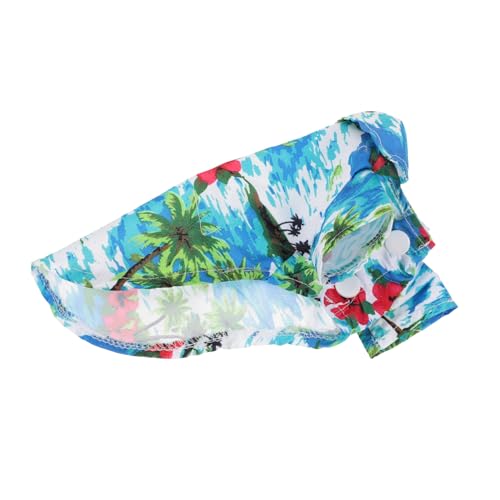 NUSITOU Sommershirt Für Haustiere Hawaii Hemd Hawaii-Dekoration Sport Shirt Hundekleidung Hawaiihemd Kleider Hemdjacke Hawaii-Outfit Die Bluse Blusenshirt Haustier-t-Shirt Polyester von NUSITOU