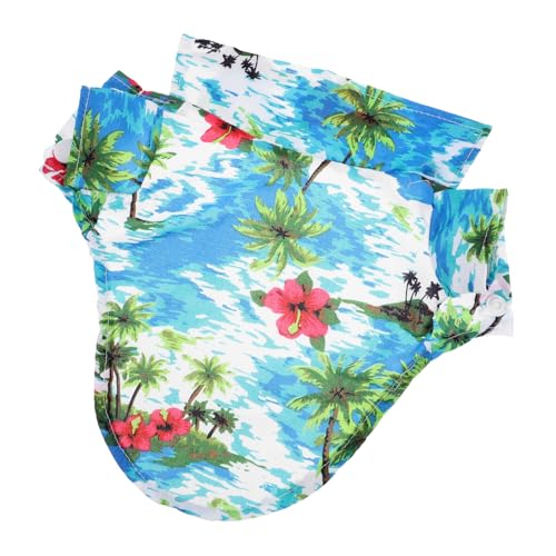 NUSITOU Sommershirt Für Haustiere Hemdjacke Blusenshirt Kleider Die Bluse Hawaii Hemd Hundekleidung Hawaiihemd Hawaii-Outfit Hawaii-Dekoration Hunde-Outfit Welpen-Shirts Polyester von NUSITOU