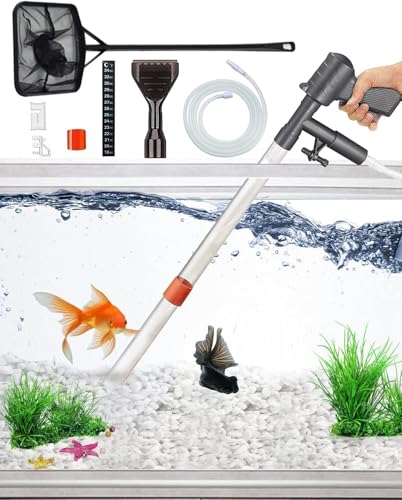 NUZAMAS Aquarium-Aquarium-Kiesreiniger, Aquarium-Siphon-Staubsauger, Aquarium-Wasserwechsler, Schneller Wasserwechsler, Aquarium-Sandstaubsauger-Set von NUZAMAS