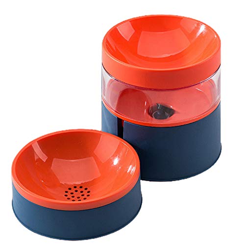 NVOQILIN 2-in-1 Haustiergeschirr Hund Wasser Futternapf - Verschütten Automatischer Wasserspender Combo Set für Panda Bowl von NVOQILIN