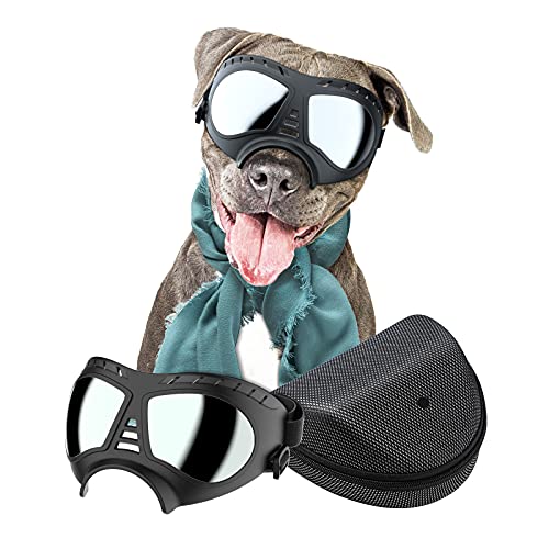 NVTED Hundebrille Big Area Dog Sonnenbrille, Große Rasse Winddicht Schneefest Augenschutz Hundebrille für Outdoor Fahren Radfahren von NVTED