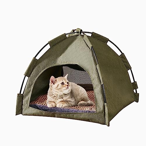 Dome Outdoor Pet Zelt, tragbarer Katzenkäfig und Hundehütte, öffnen und lüften großen Raum in 1 Sekunde, geeignet für kleine Hunde oder Katzen (grün) von NYASAA