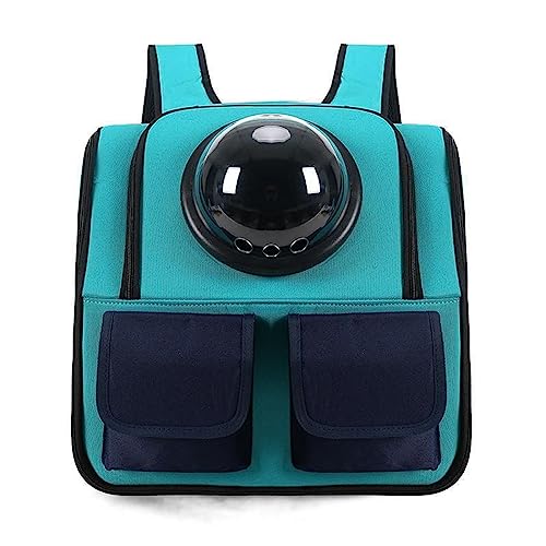 Katzenrucksack, Pet Space Capsule Rucksack, transparent, atmungsaktiv und belüftet mit großer Kapazität, geeignet für das Ausführen von Haustieren (Cyan) von NYASAA